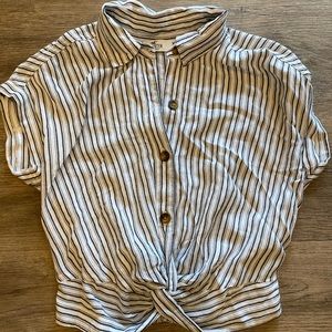 Hollister Cropped Button Up Shirt